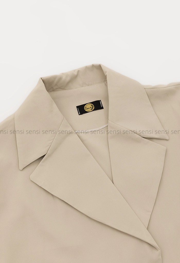 مانتو بلند مازراتی پشت دکمه نما کد1005478